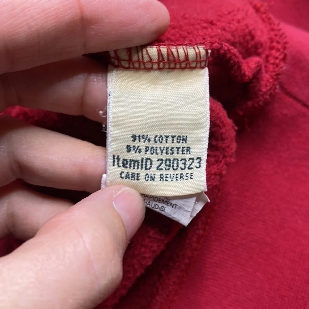 L.L. Bean Embroidered Red Crewneck Sweatshirt Size Small